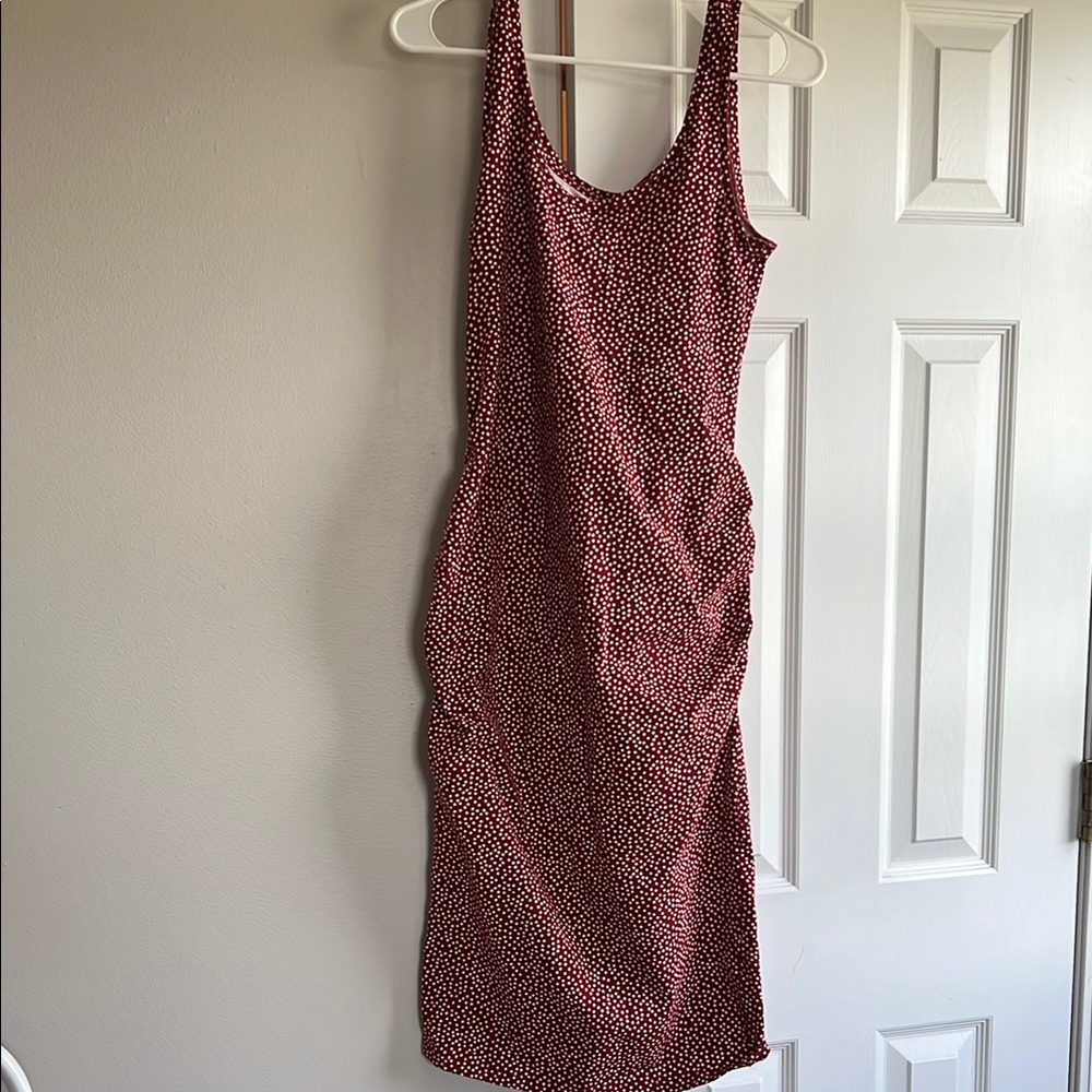 Maternity Red Polka Dot Dress